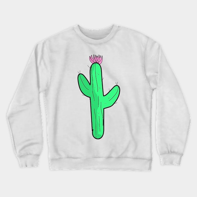 Minimalist Cactus Crewneck Sweatshirt by deadlydelicatedesigns